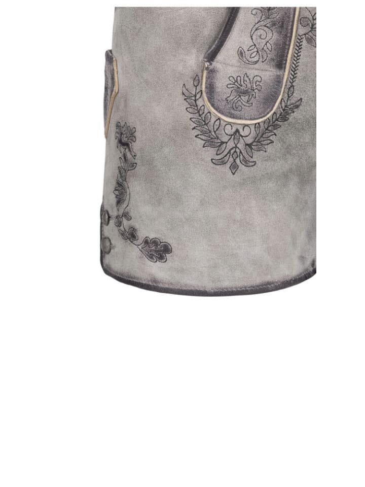 Nübler Lederhose Hotpant Tiana in Silber günstig kaufen