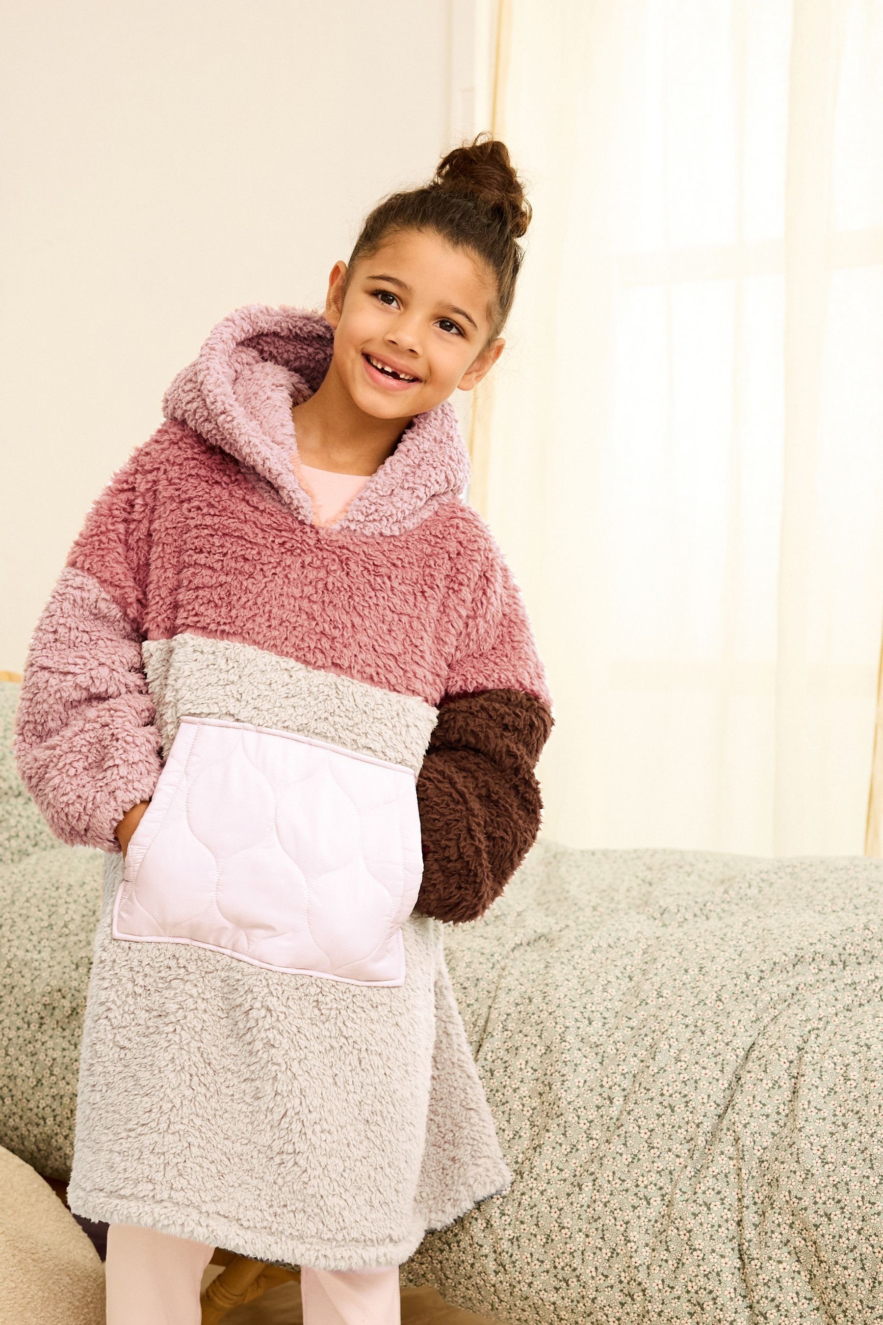 Next Kinderbademantel Poncho mit Kapuze, Polyester