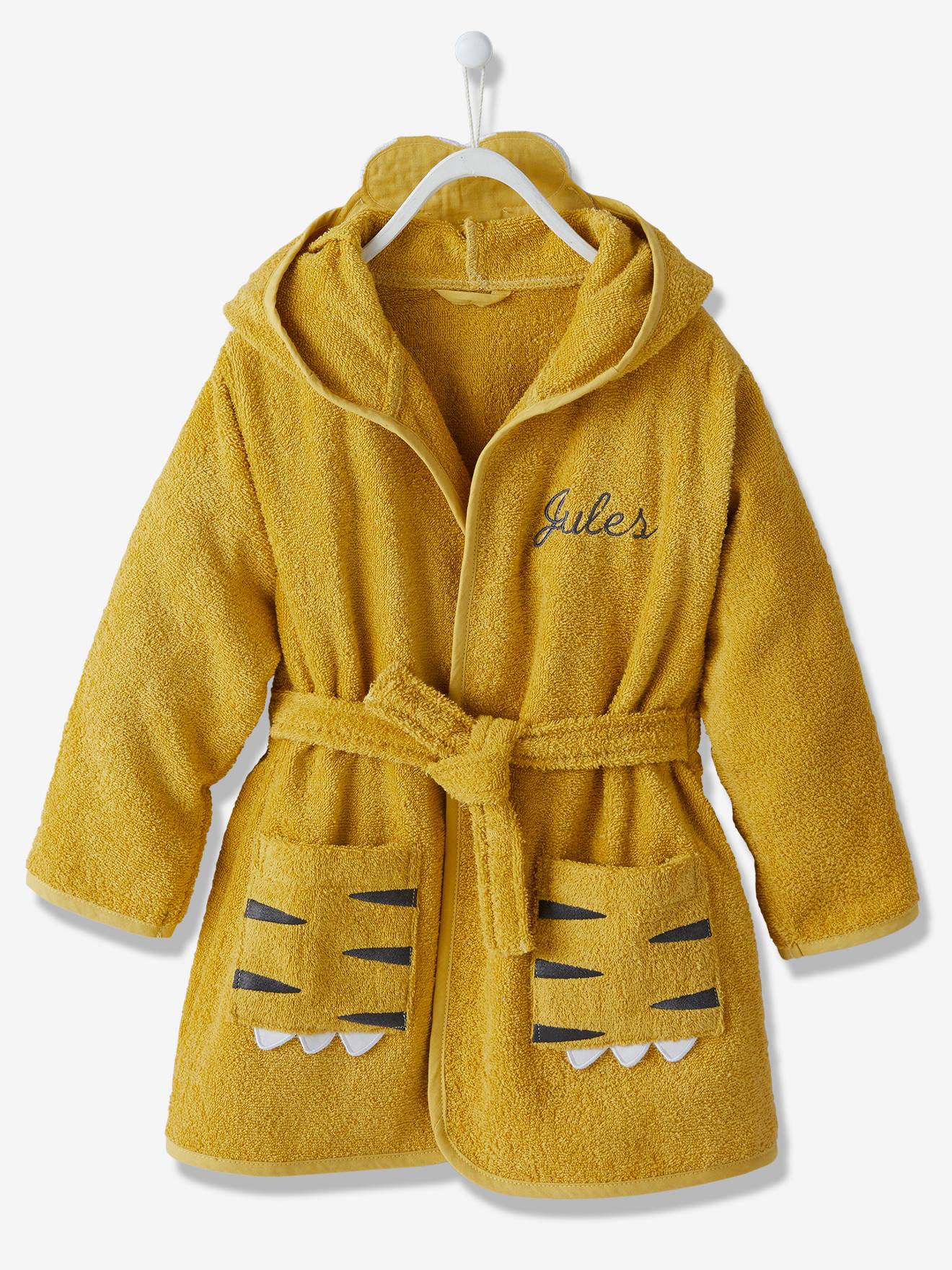 Peignoir de bain enfant Tigre ocre