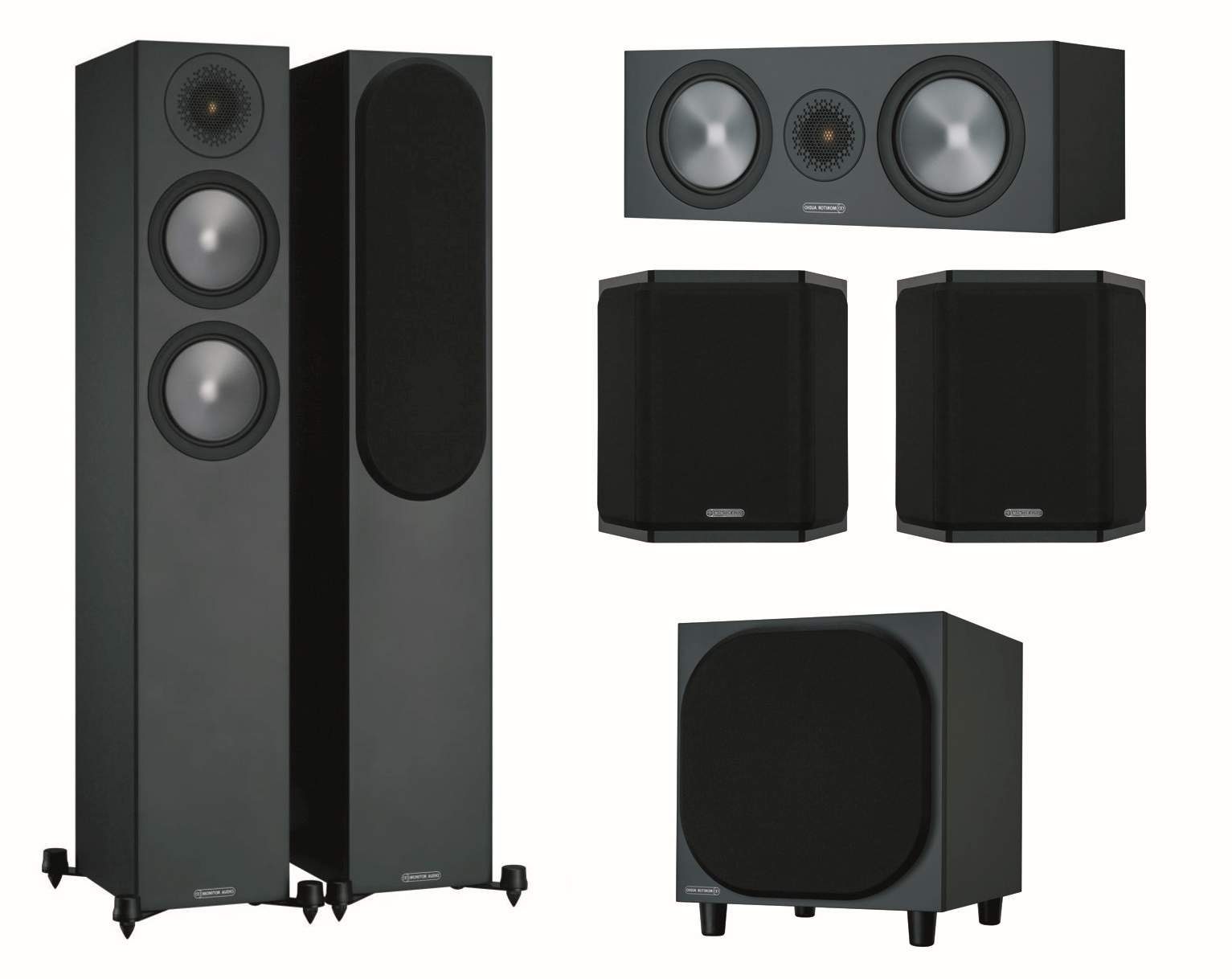 MONITOR AUDIO Bronze 6G Cinema 200 schwarz Lautsprecher-Set 5.1 5.1 Soundsystem (nicht zutreffend, 5.1 Heimkino Set)