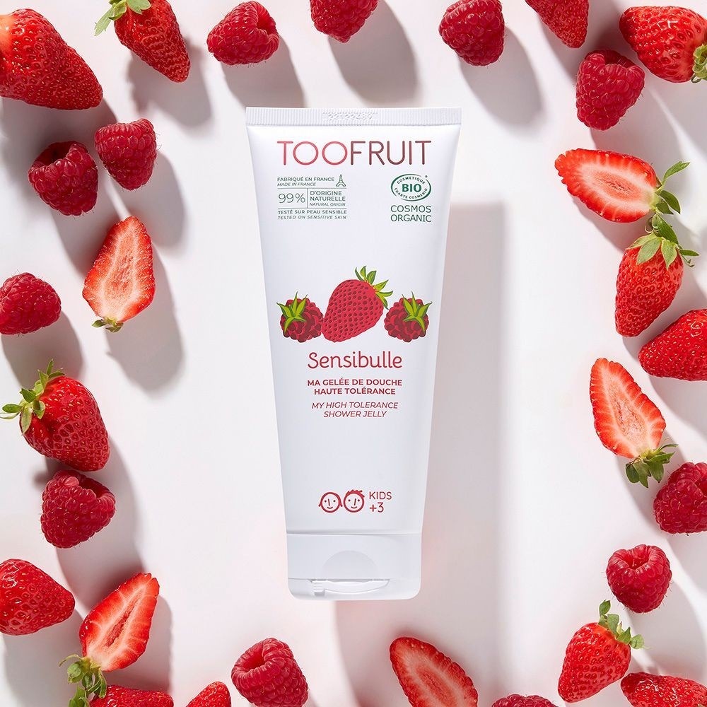 Toofruit Sensibulle žele za tuširanje s mirisom jagode i maline