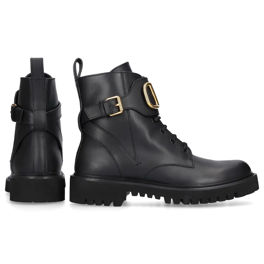 Valentino Garavani - Stiefeletten COMBAT BOOT Kalbsleder - schwarz