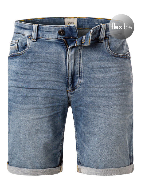 camel active, Jeansshorts, Slim Fit, Baumwoll-Stretch, jeansblau