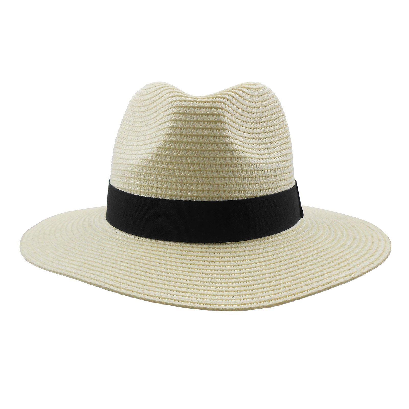 Yalion Outdoorhut Damen/Mann Strohhut Temperament Sonnenhüte Breiter Krempe Strandmütze Sonnenschutz
