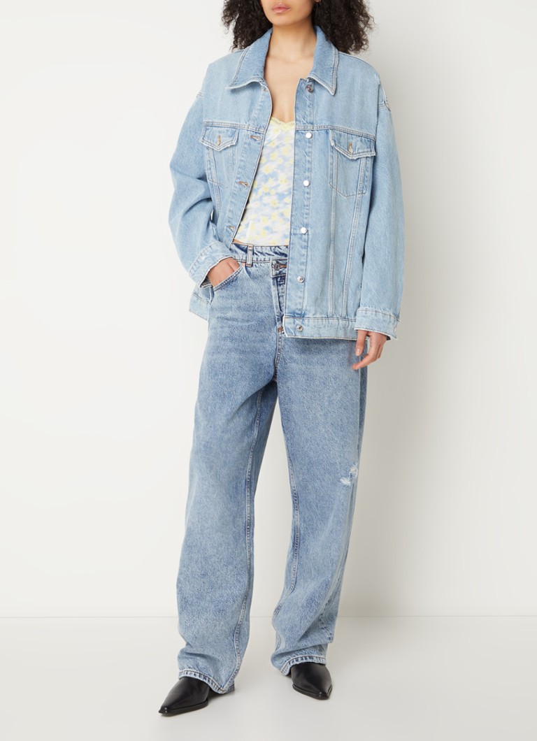 Chaqueta vaquera HUGO BOSS Icon en mezcla de algodón orgánico con estampado en la espalda.