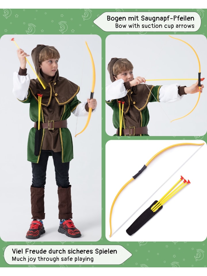 Corimori Kostüm „Robin Hood“ inklusive in Braun/grün günstig kaufen