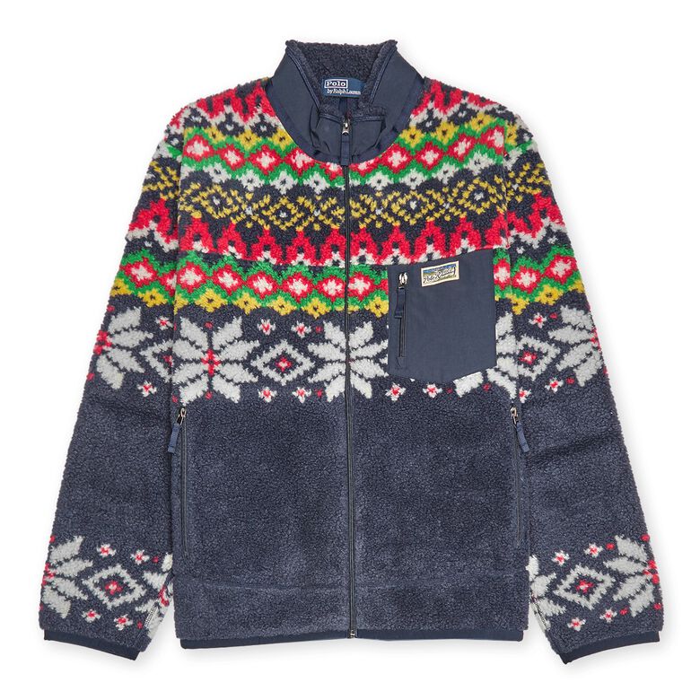 Polo Ralph Lauren Long Sleeve-Full Zip cruise navy snowflake fairisle