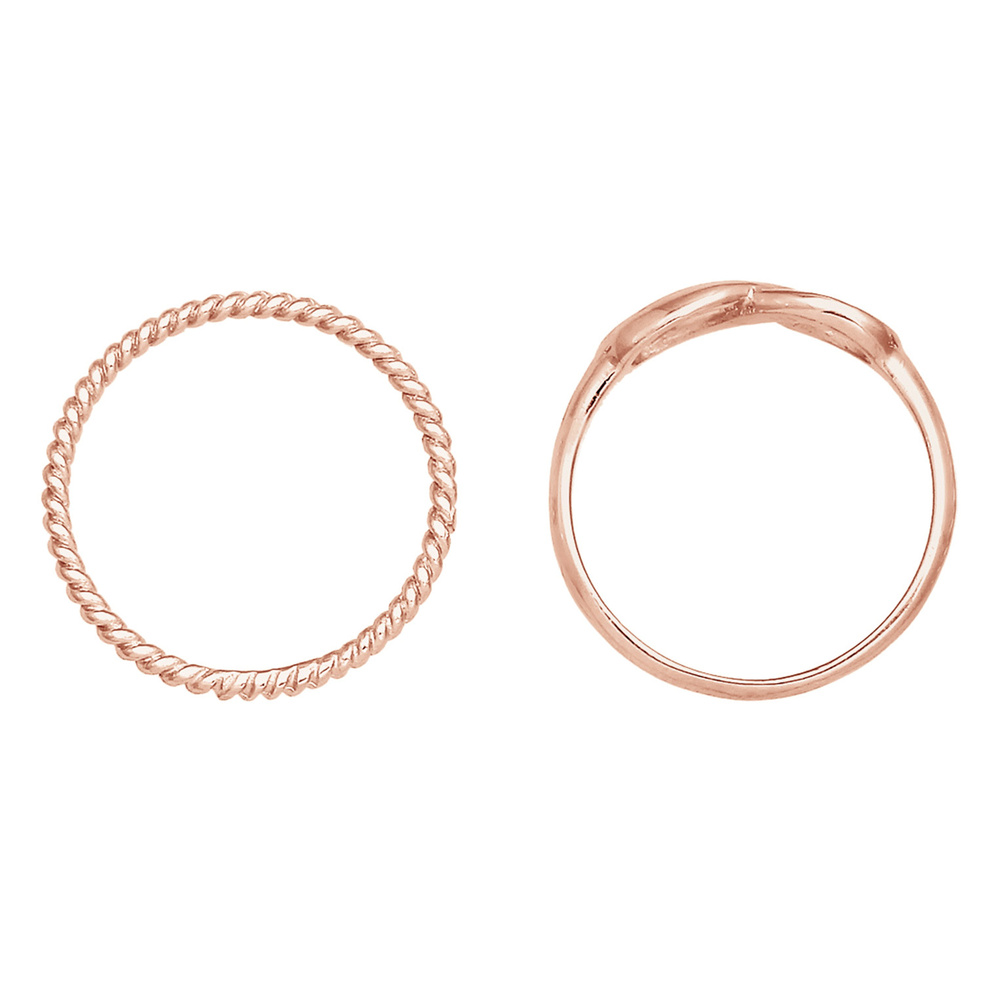 Elli Elli Bague Bague superposée pour femme Duo Infinity Twisted Basic Trend Blogger e Bague