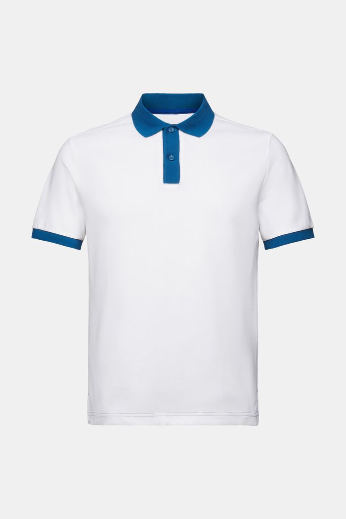 Zweifarbiges Piqué-Poloshirt