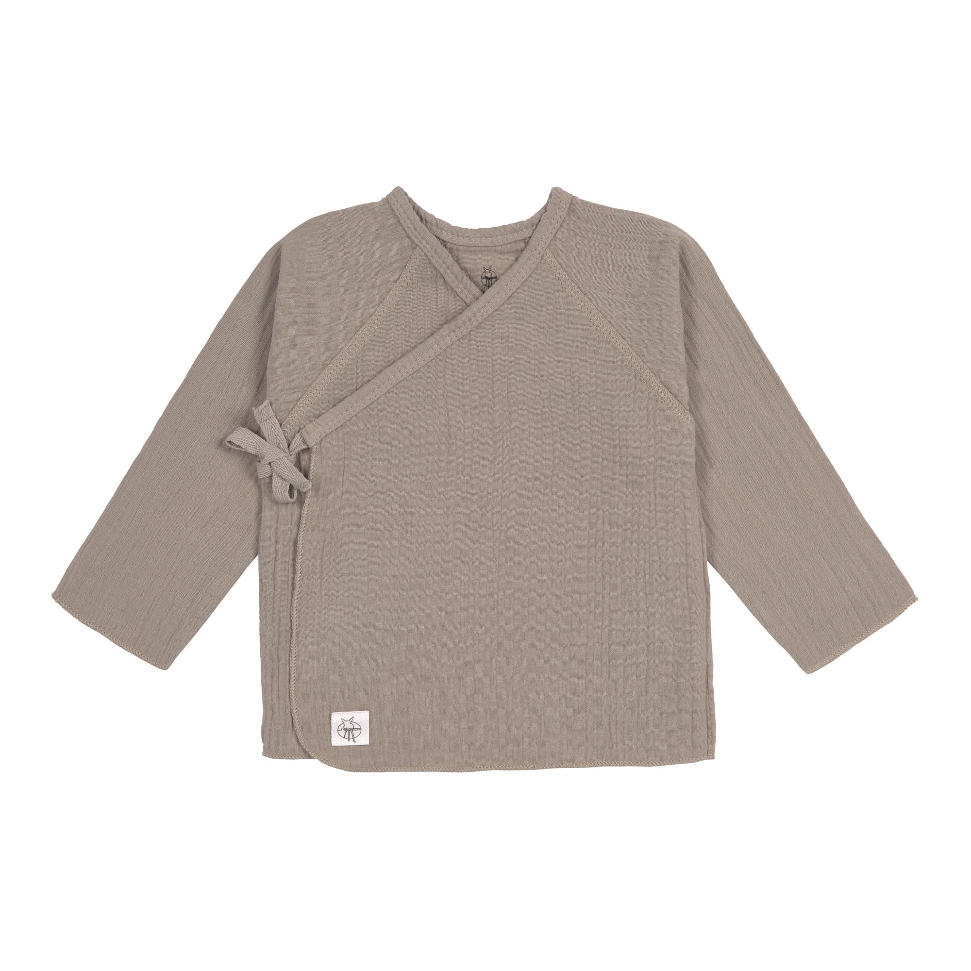 Baby Wickelshirt - Bio  Baumwolle, Taupe, Grau