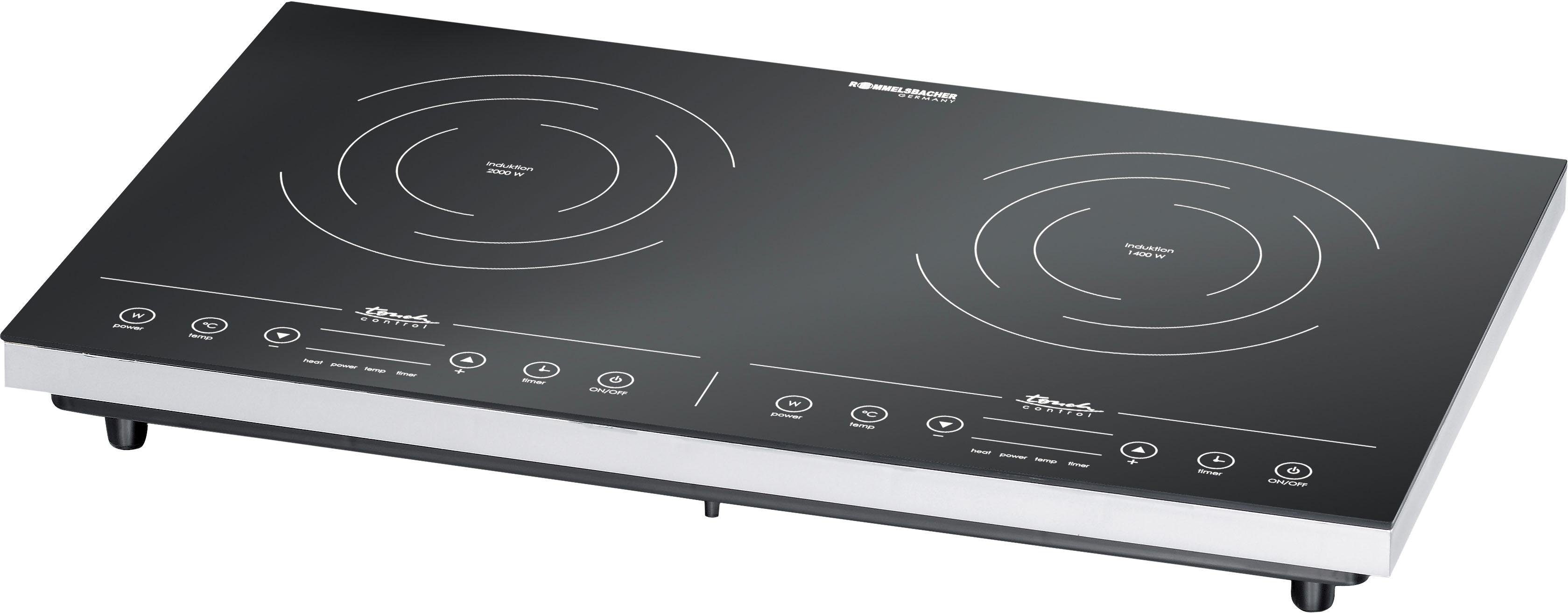 Rommelsbacher Doppel-Induktionskochplatte CT 3410/IN, 3400 Watt