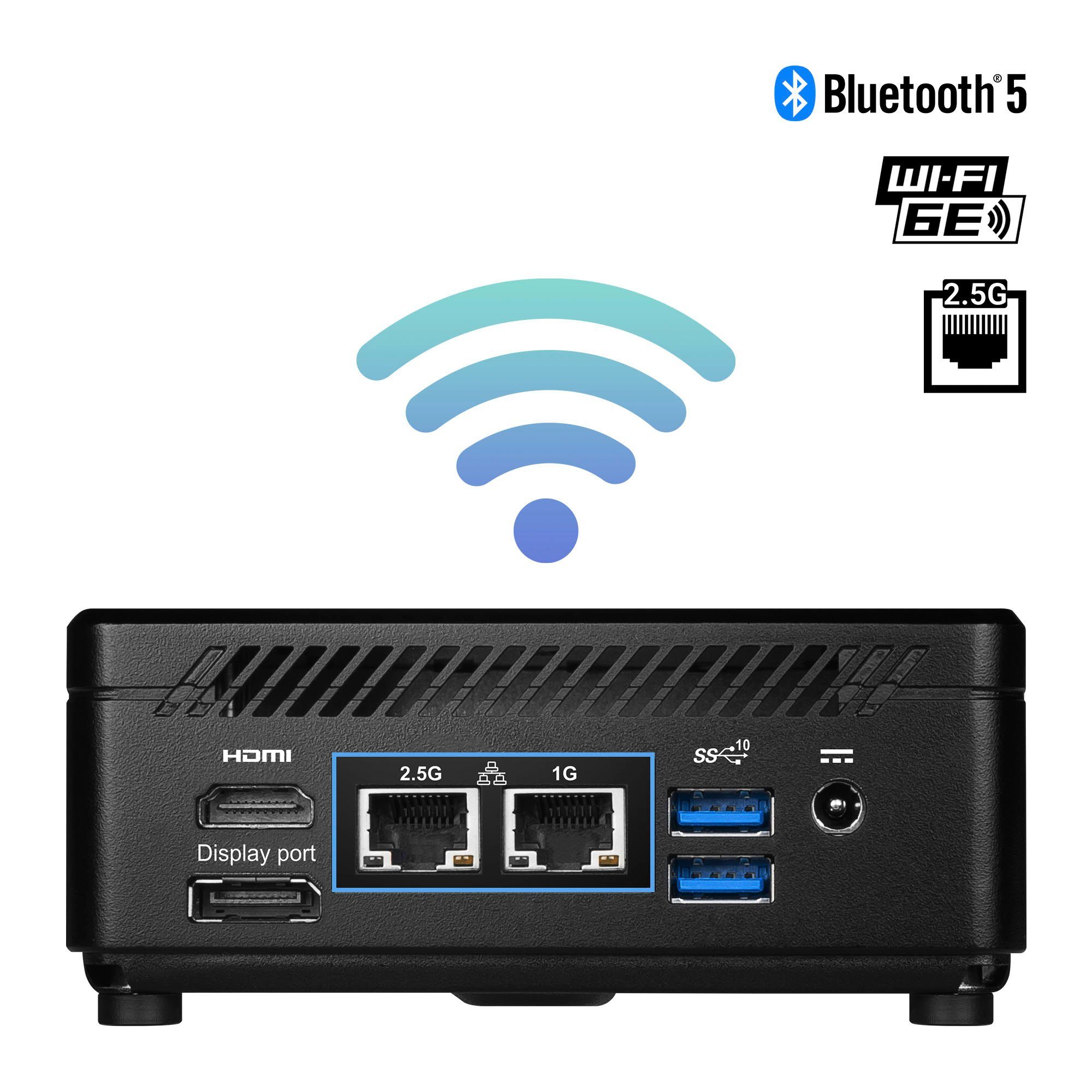 MSI CUBI 5 12M-021BDE Mini-PC (Intel Core i5 1255U, Iris® Xe Graphics, Luftkühlung)