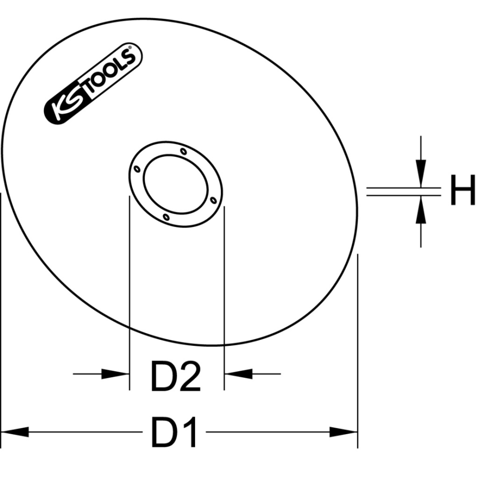 KS Tools 515.5056 High-quality cutting disc, Ø 50mm, 1.1mm, 50 per pack