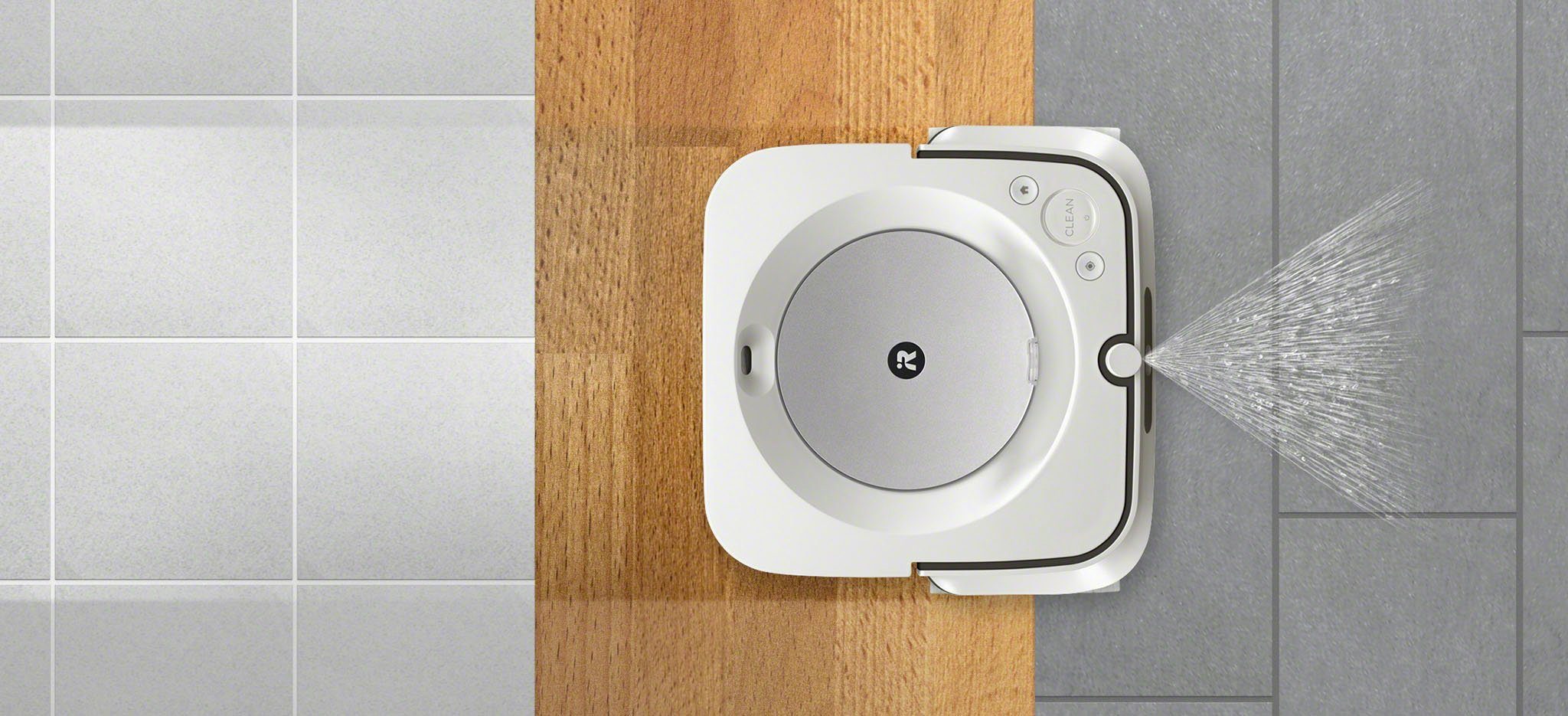iRobot Wischroboter Braava jet m6 (m6138), beutellos, App-/Sprachsteuerung, Nasswischen und Trockenfegen, Kartierung