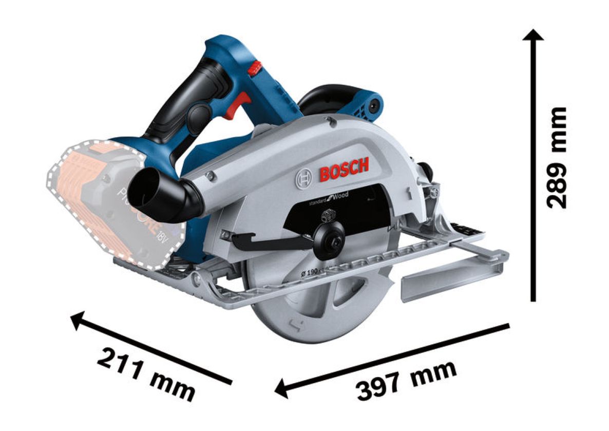 Bosch Blue 06016C9000 GKS 18V-68 Akku-Kreissägen-Set 190 mm (ohne Akku und Ladegerät)