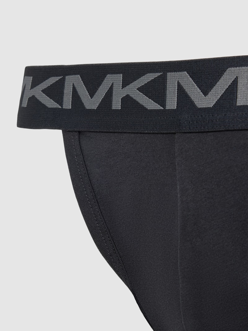 Jockstrap mit Logo-Bund im 3er-Pack in schwarz