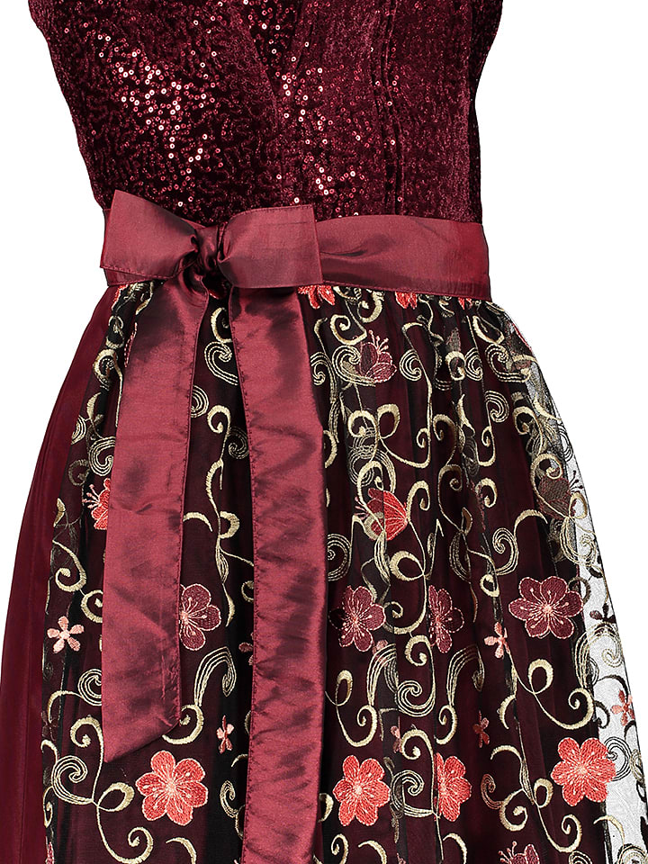 Turi Landhaus Dirndl in Bordeaux günstig kaufen
