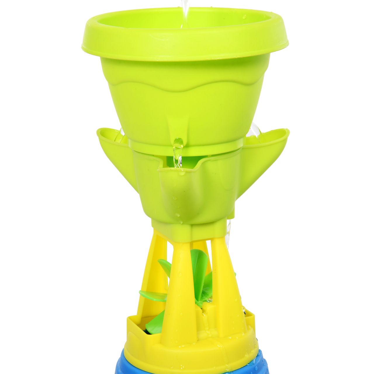 HOMCOM Kinder Spieltisch, Sandkastentisch mit 21-tlg. Zubehör, Wasserpark, Lernspielzeug, Baby Spielzeug ab 3 Jahren, PP, Bunt, 46 x 46 x 72 cm