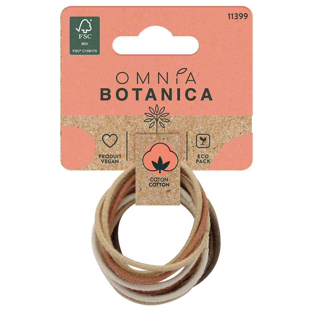Omnia Botanica ELASTIQUES  FINS TONS MARRONS EN COTON X12 ELASTIQUES
