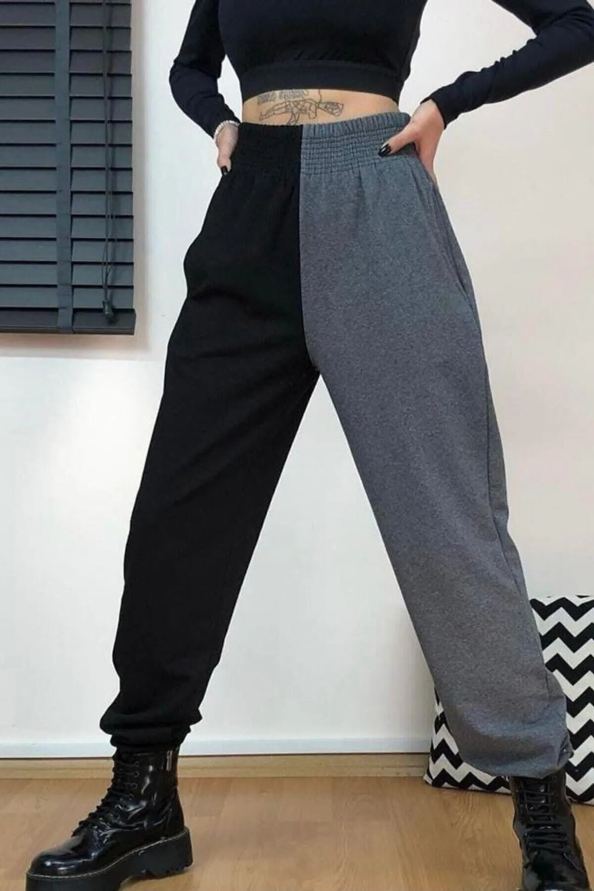 My Blog  Zweifarbige Jogginghose für Damen