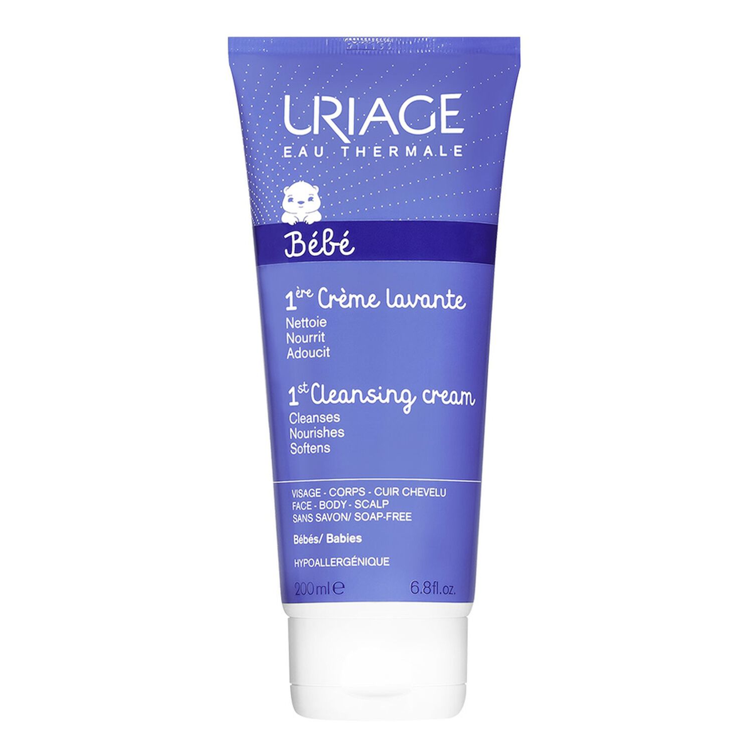 Uriage Bébé - 1ière Crème Lavante Surgras Moussant Sans Savon