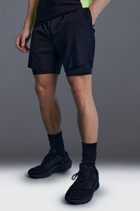 Man Active Colorblock 2-in-1 Shorts