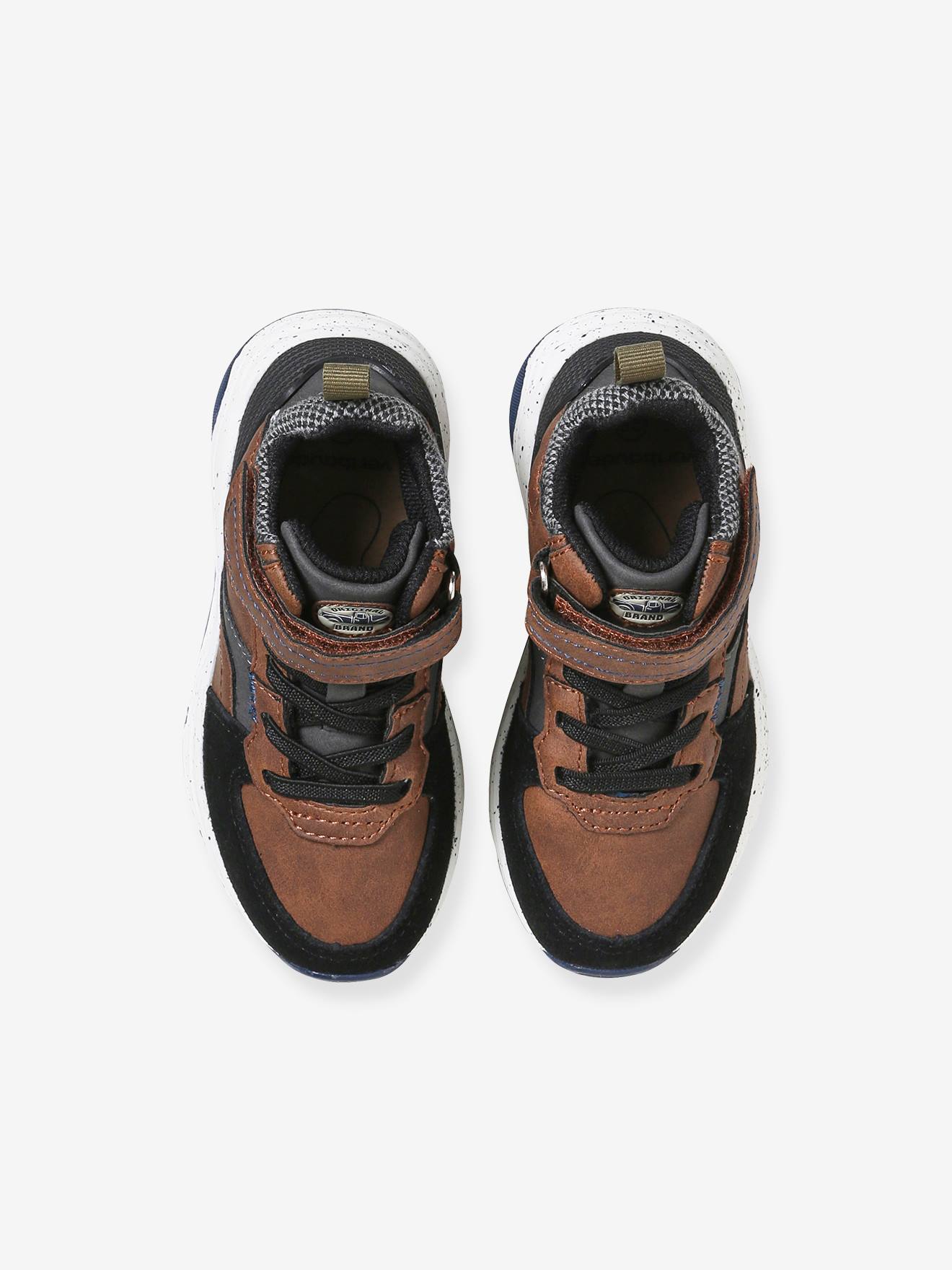 Vertbaudet Kinder Klett-Sneakers - braun
