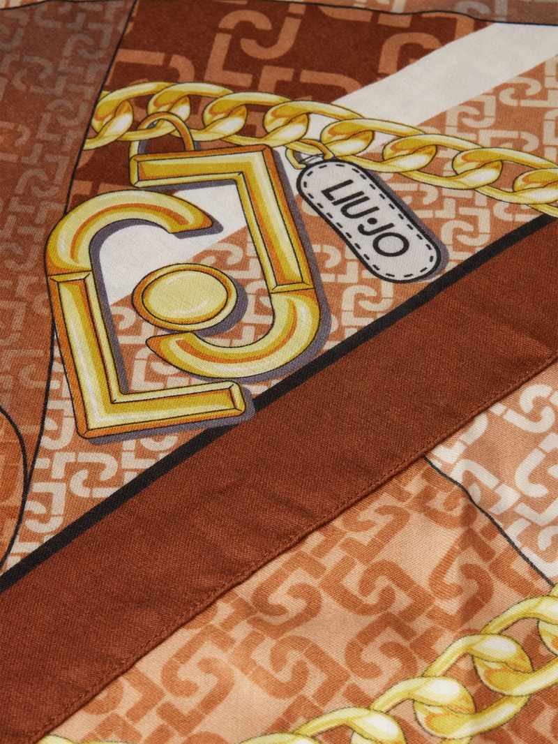 Tuch mit Allover-Muster Modell 'Fourland' in camel