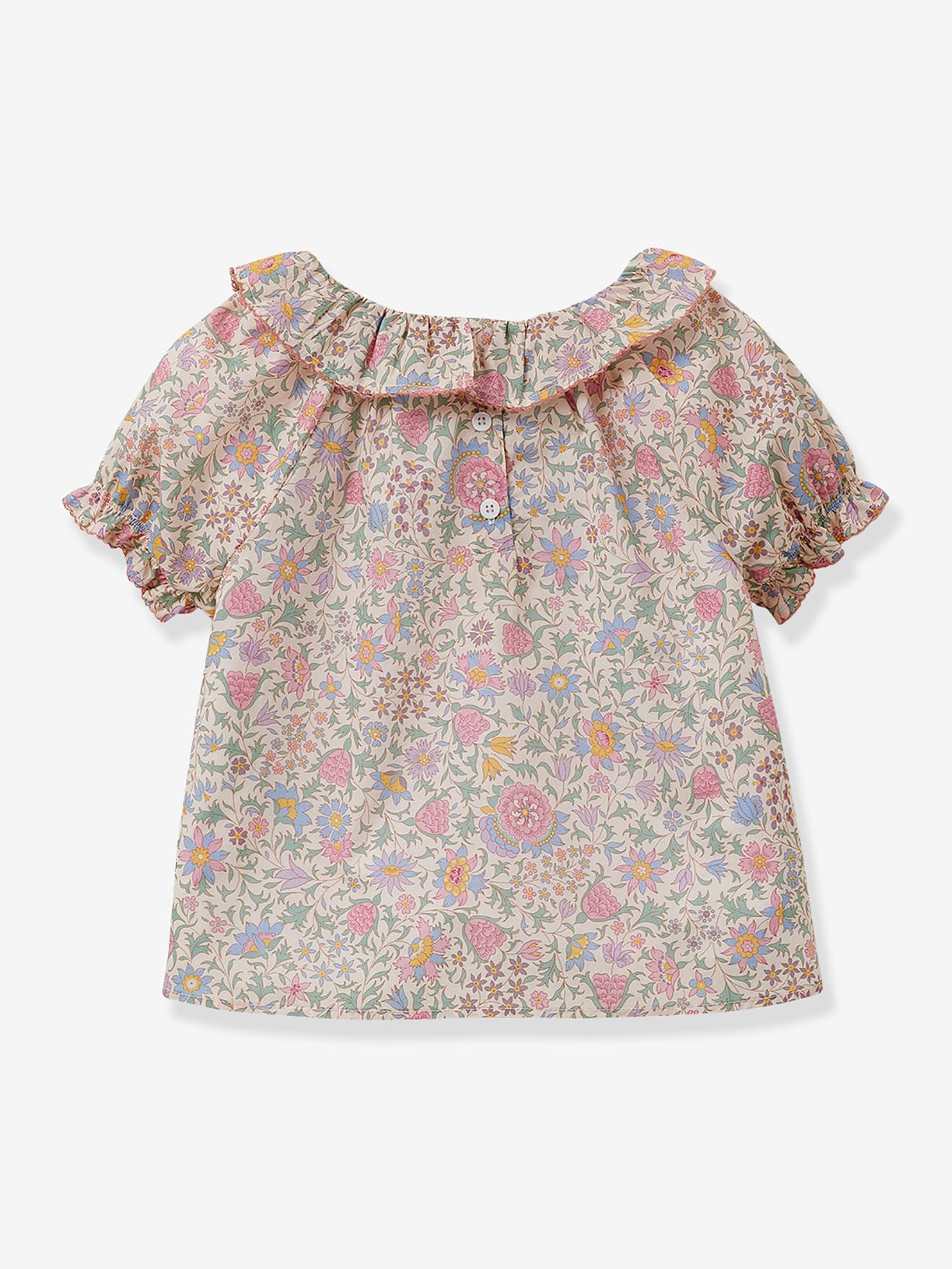 Cyrillus Mädchen Bluse mit Liberty-Print Alicia Chintz CYRILLUS - hellrosa