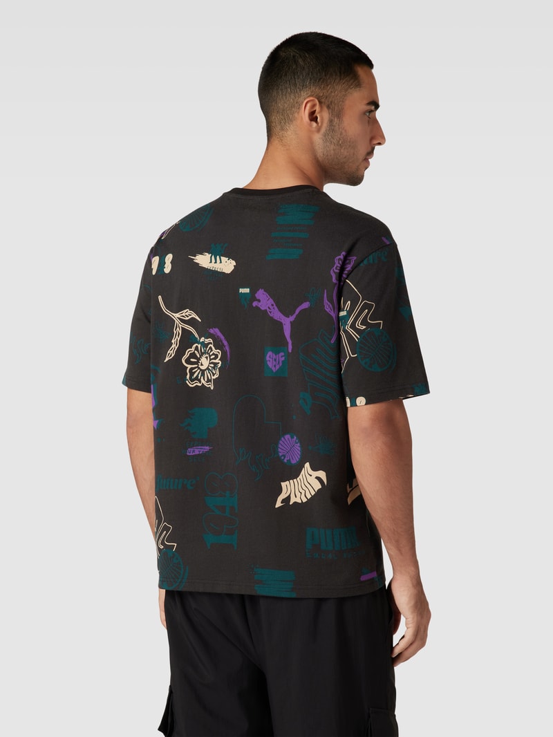 T-Shirt mit Allover-Print - PUMA X P&C* in schwarz