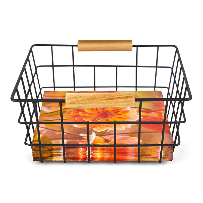 Home Wirekurv 20x20x9,5 cm m/trehåndtak