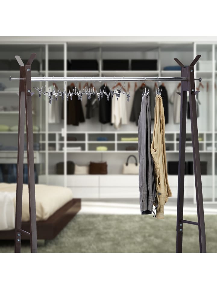 relaxdays 20er Hosenbügel Set in Silber/Schwarz günstig kaufen onesize