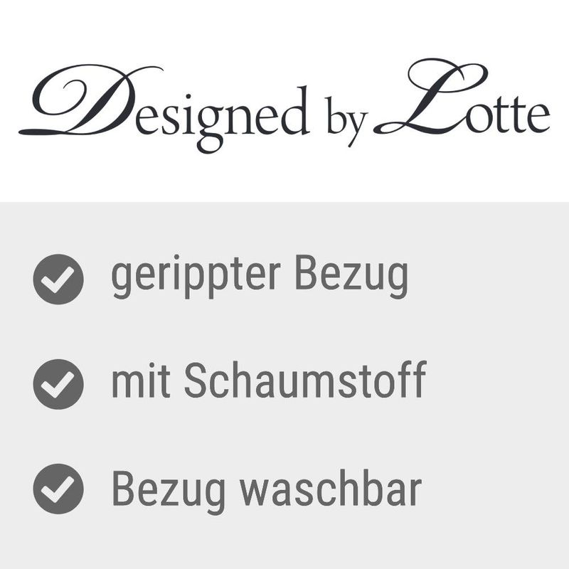Designed by Lotte Liegekissen Ribbed, hellgrau