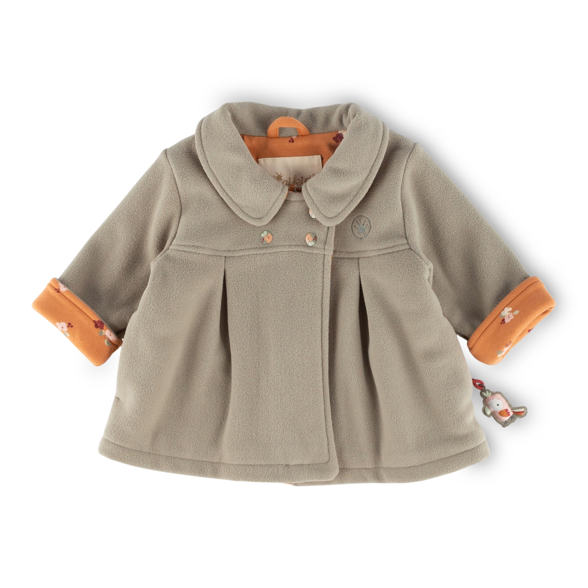 Baby Fleecejacke mit Kragen, grün