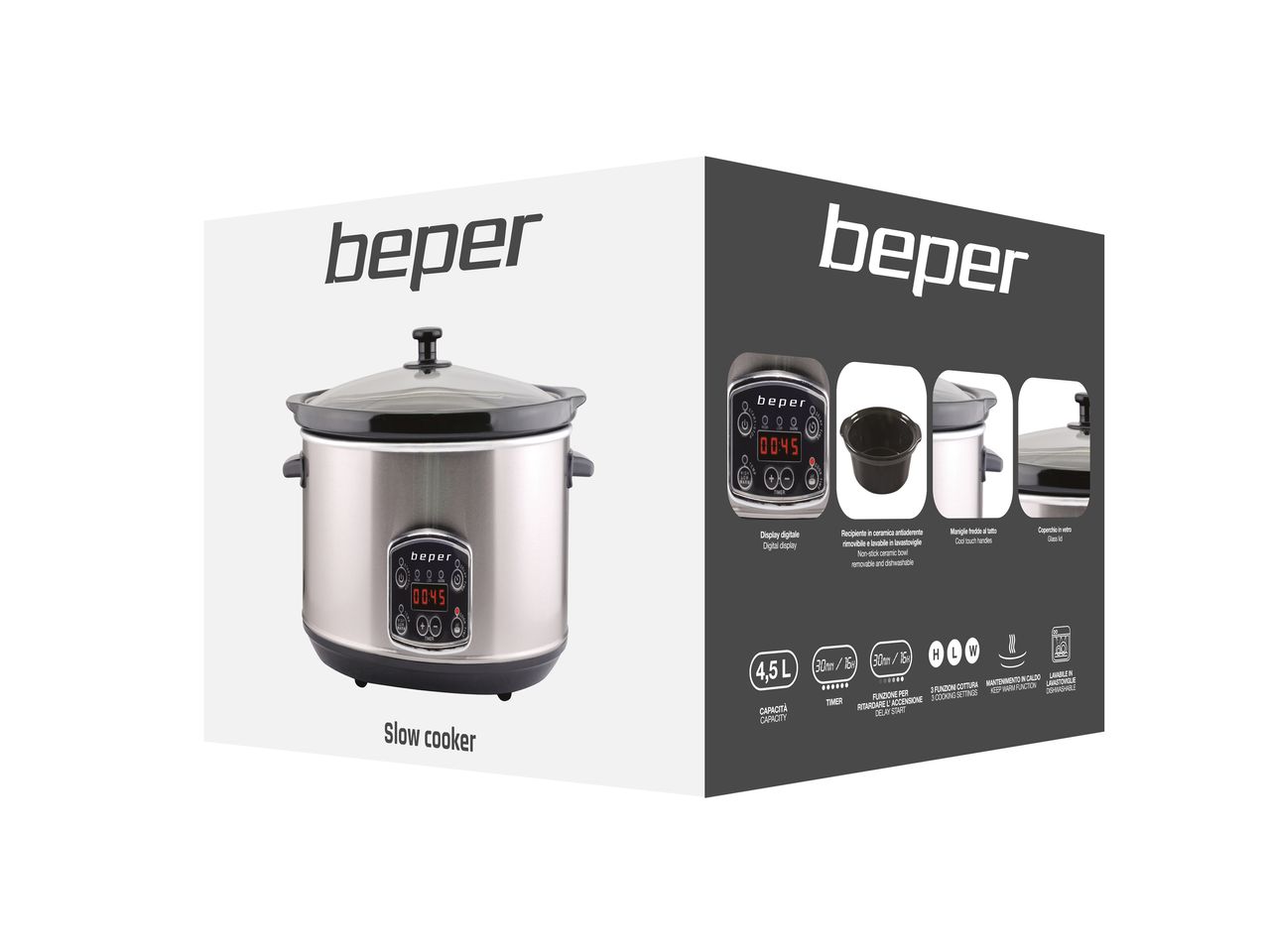beper BC.510 Slow Cooker, Crock-Pot, 280 W 4,5 Liter