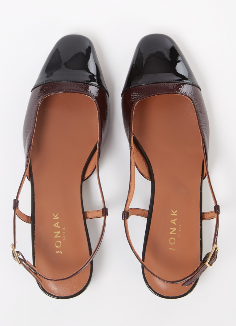 Jonak Dhapou calf leather slingback with patent finish