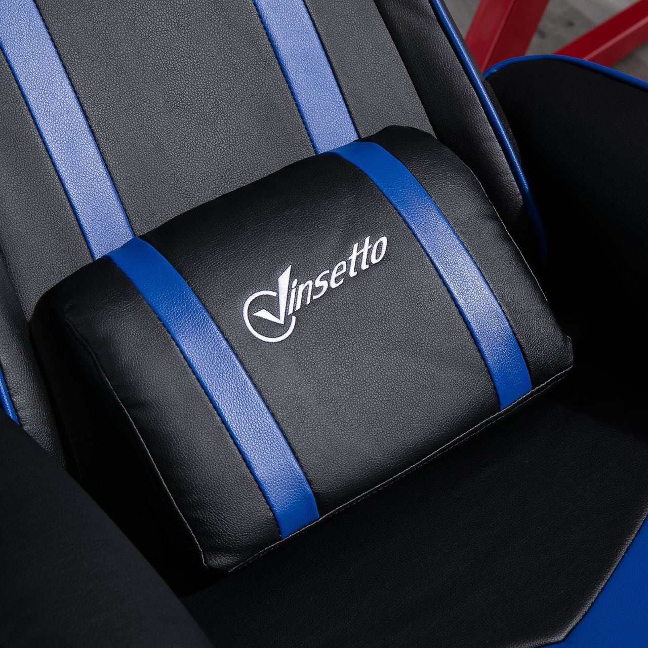 Vinsetto Relaxsessel mit Hocker, Fernsehsessel, Spiel-Stil, Gamingstuhl, Blau