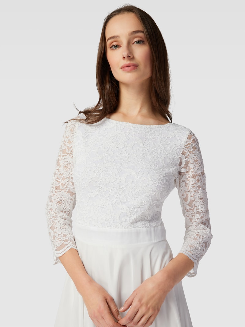 Cocktailkleid aus Häkelspitze in offwhite