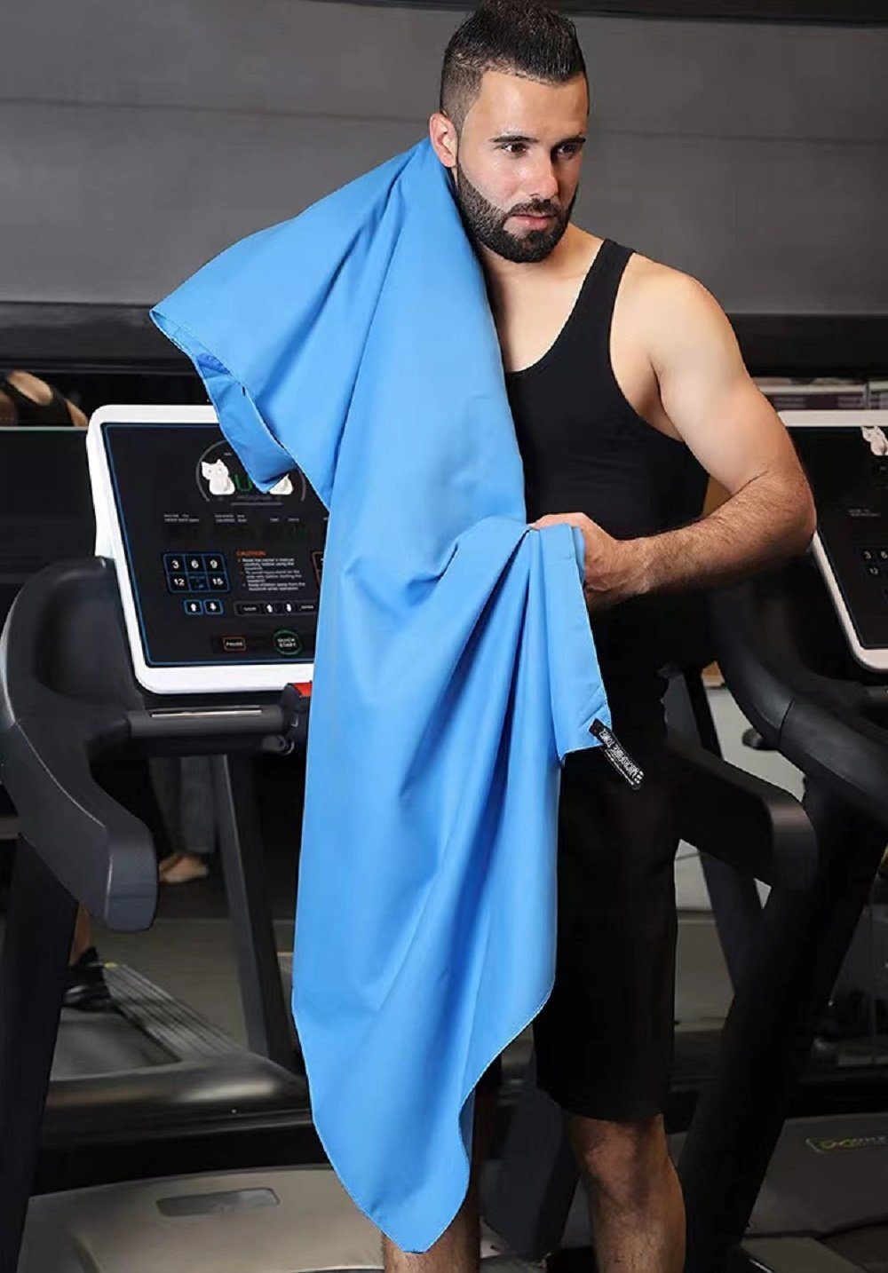 TOPMELON Handtuch Set Schnelltrocknend Mikrofaser-Sporthandtuch-Set 2Größen