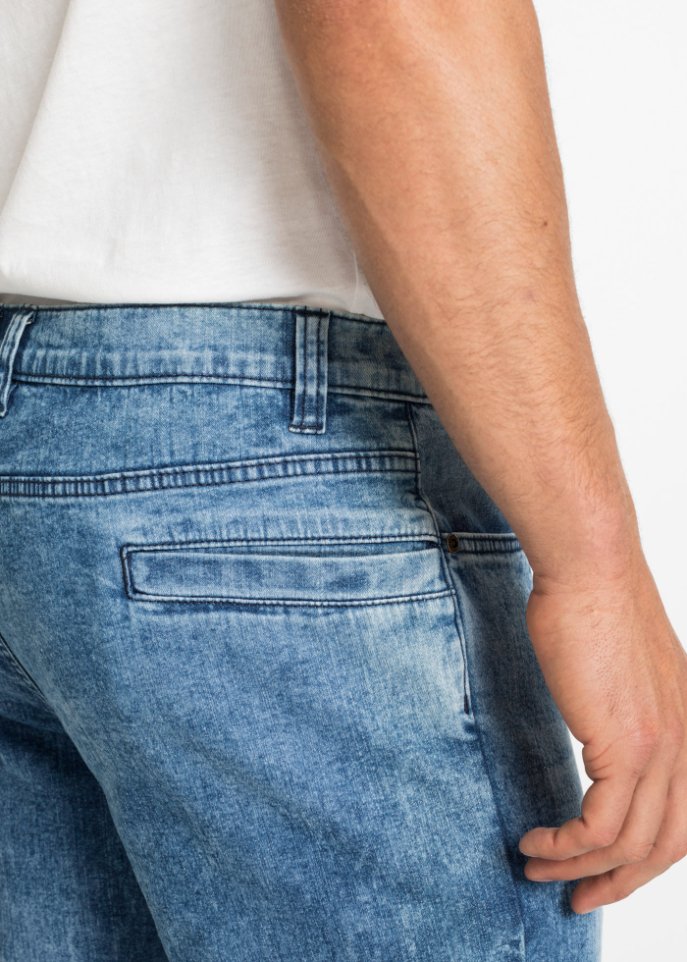 Stretch-Jeans-Long-Bermuda, Regular Fit