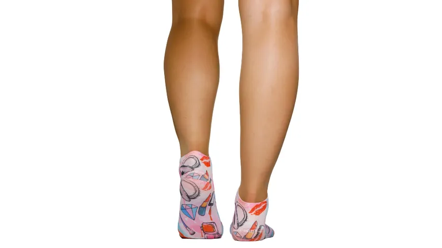 wigglesteps Damen Sneaker Socken MAKE UP Rose