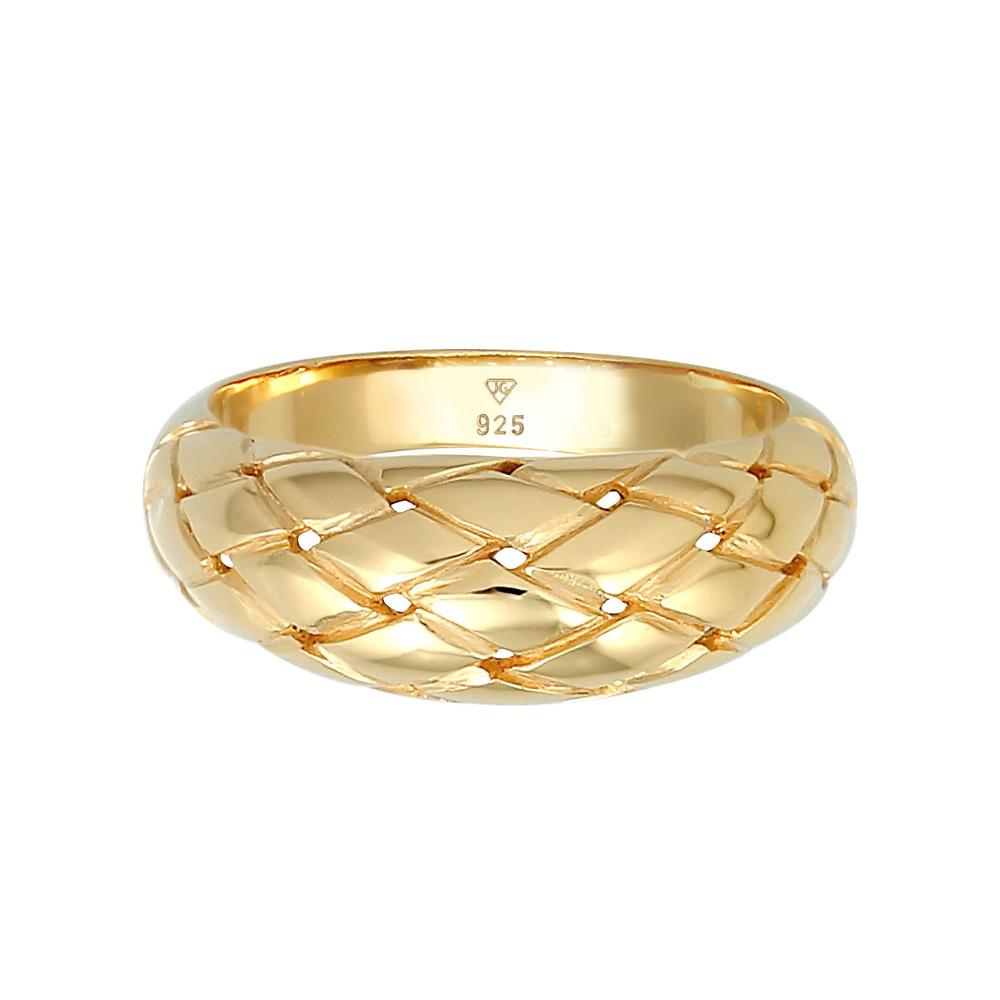 Elli Elli Bague Bague pour femme Rhomb Raffinée Chunky Trend Blogger en argent sterlin Bague