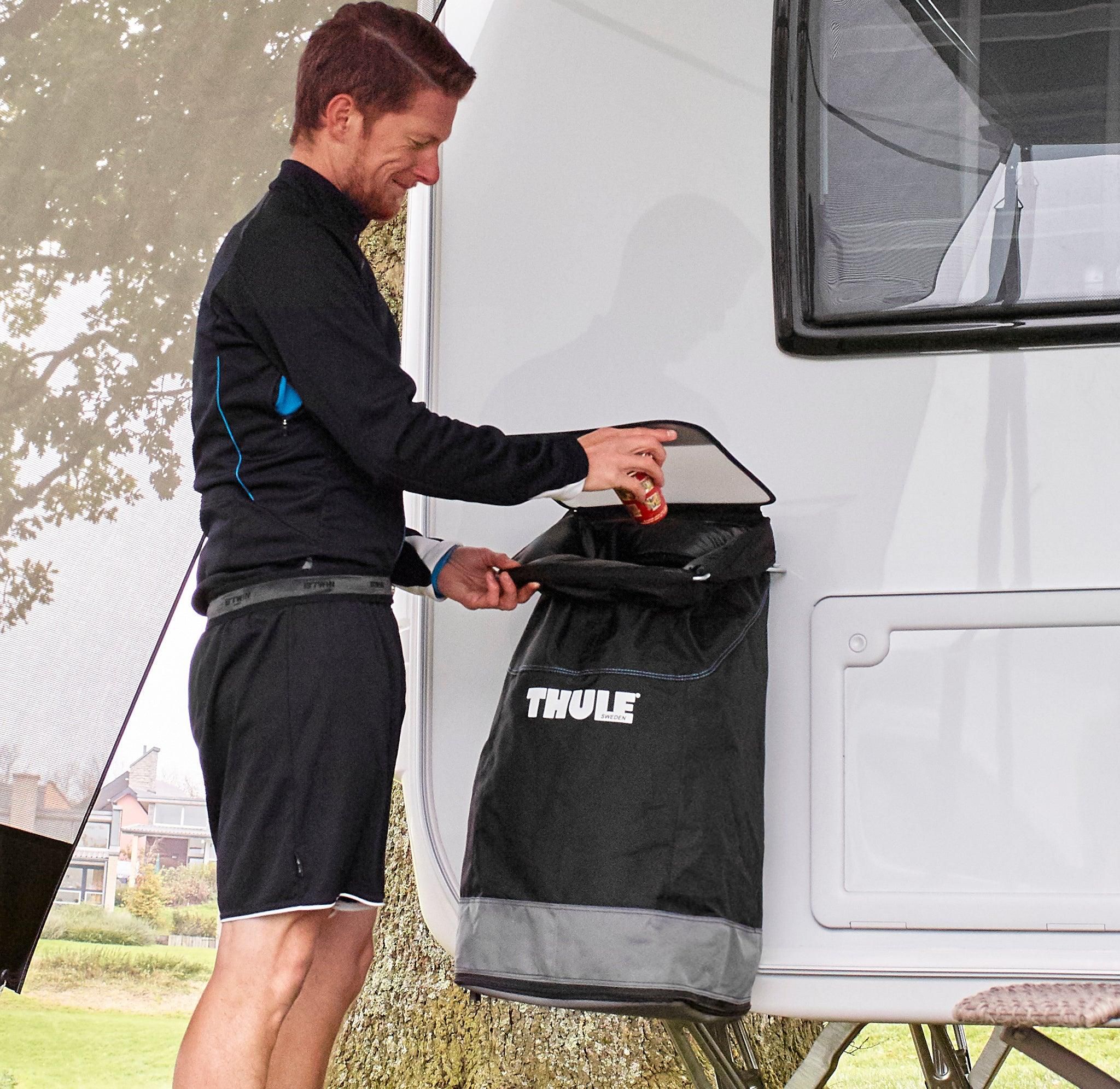 Thule schwarzer Abfalleimer