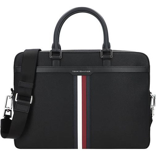 TOMMY HILFIGER TH Coated Canvas Aktentasche 41 cm Laptopfach