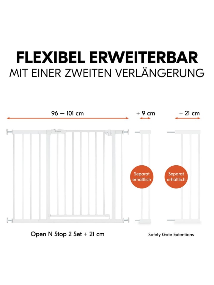 Hauck Türschutzgitter / Treppenschutzgitter Open N Stop 2 in weiss günstig kaufen onesize