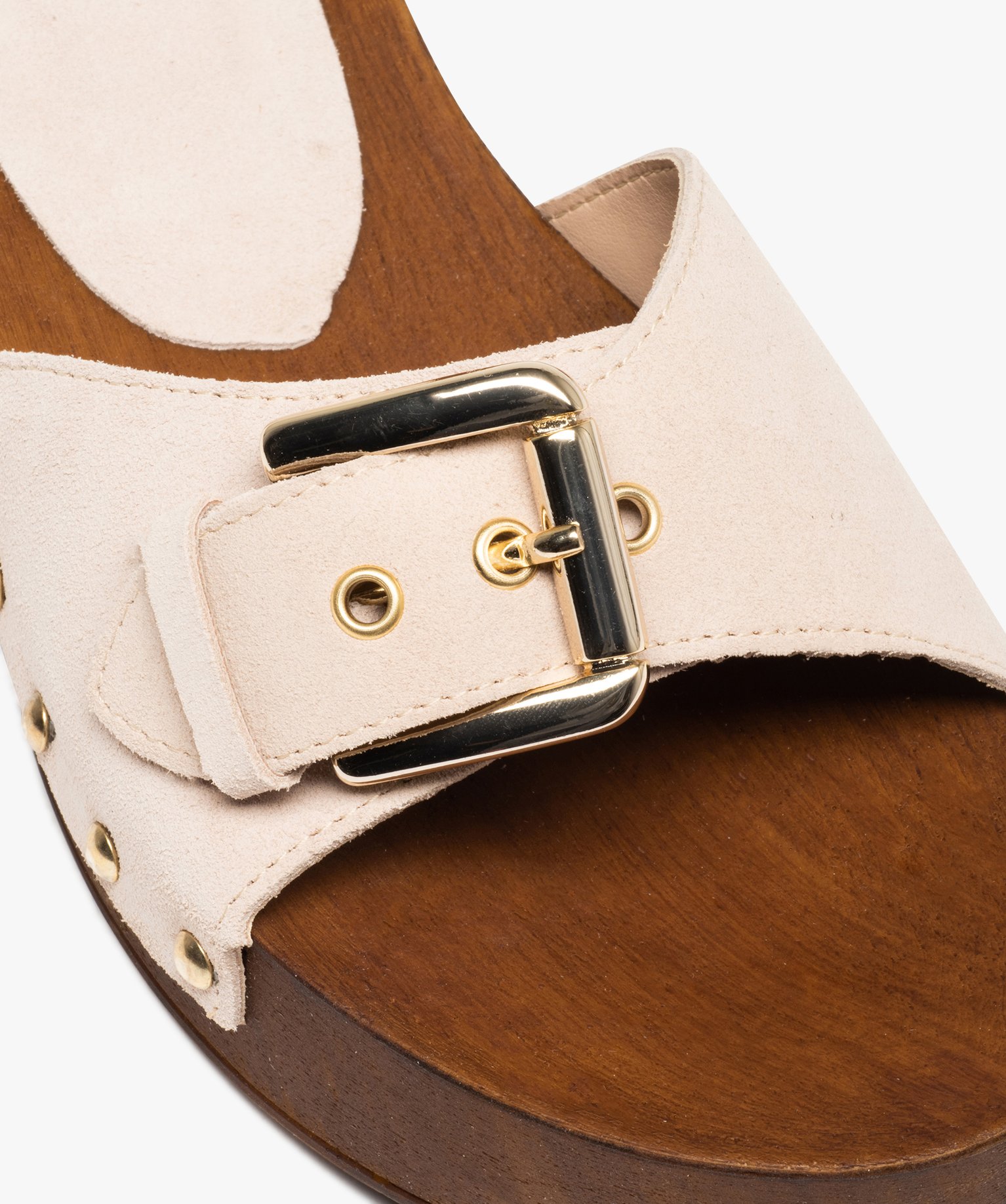 Mules femme à talon large et bride en cuir - Taneo beige | GEMO