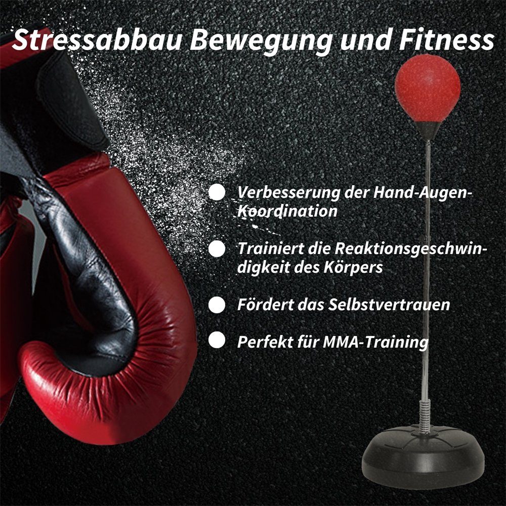 Melko Standboxsack Melko Standboxsack Erwachsene Boxsack höhenverstellbar Boxbirne (Set, mit Boxhandschuhe und Luftpumpe), höhenverstellbar