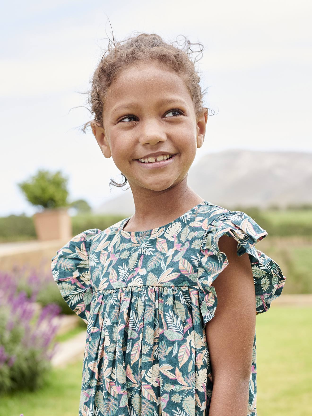 Vertbaudet Kurzärmeliges Mädchen Sommerkleid - hellrosa