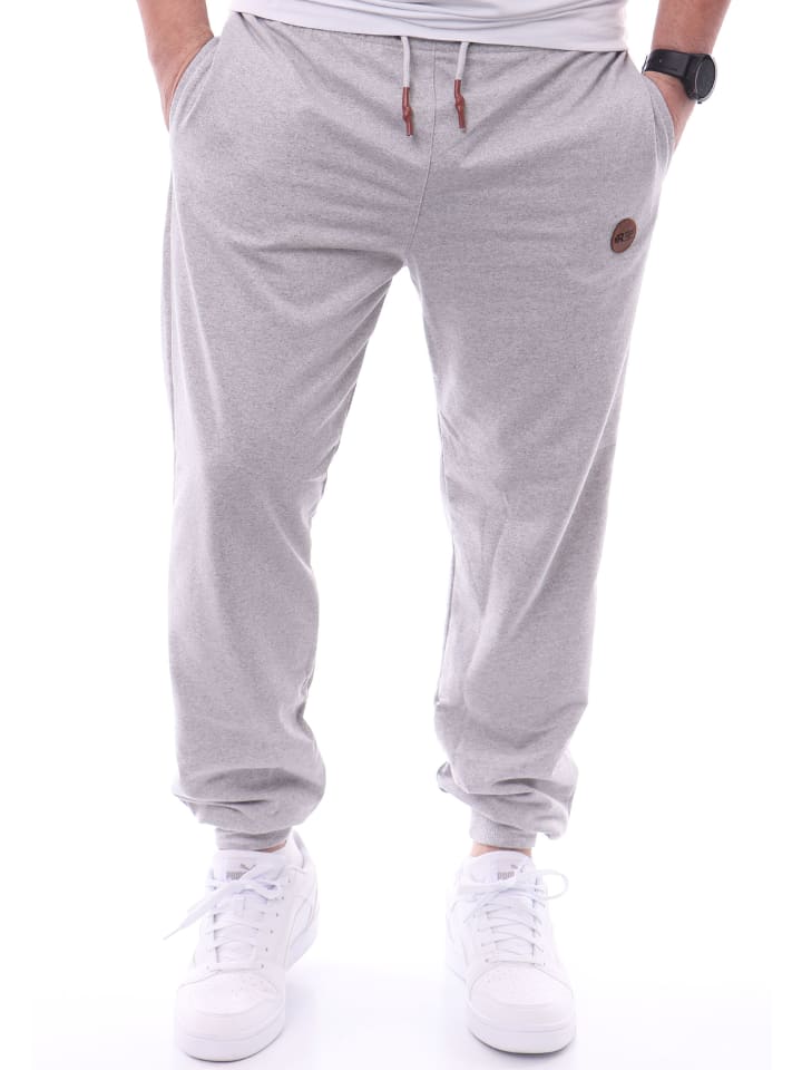 RESLAD Jogginghose mit Brandpatch in grau günstig kaufen