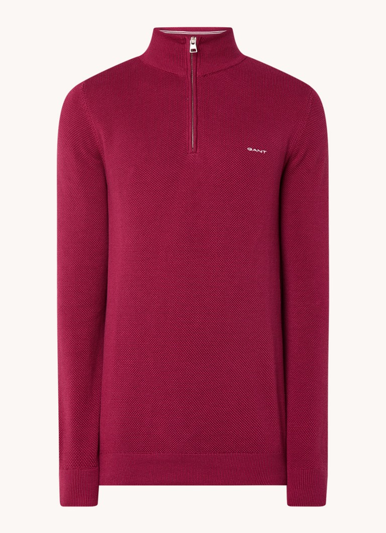 Gant Finstrikket skippergenser med struktur og logo